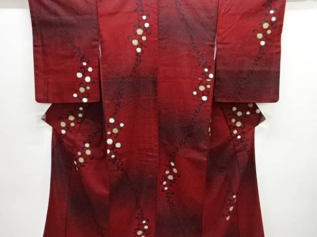 JAPANESE KIMONO / ANTIQUE TAISHO ROMANTICISM: ABSTRACT PATTERN WOVEN K